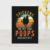 Chickens Gezegde Grappig Kaart (Gele Bloem)