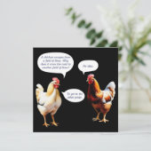 Chickens Humor Funny Hens Joke Novelty Groet Kaart (Staand voorkant)