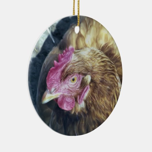 CHICKENS KERAMISCH ORNAMENT (Rechts)