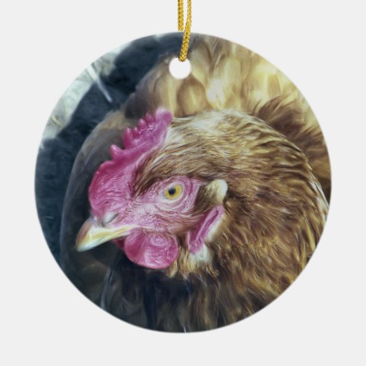 CHICKENS KERAMISCH ORNAMENT (Voorkant)