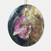 CHICKENS KERAMISCH ORNAMENT (Links)