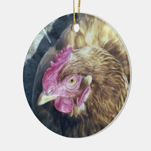 CHICKENS KERAMISCH ORNAMENT (Links)