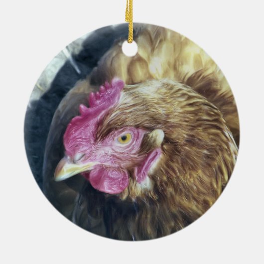 CHICKENS KERAMISCH ORNAMENT (Achterkant)