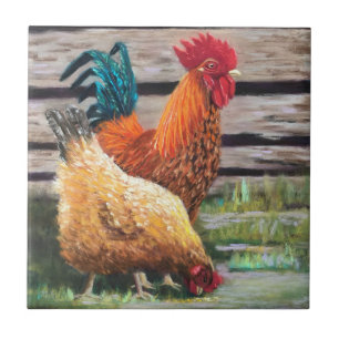 Chickens Keramische Tegel Tegeltje