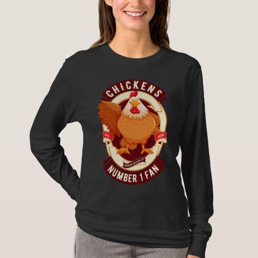 Chickens Number One Fan Hen Lover T-shirt (Voorkant)