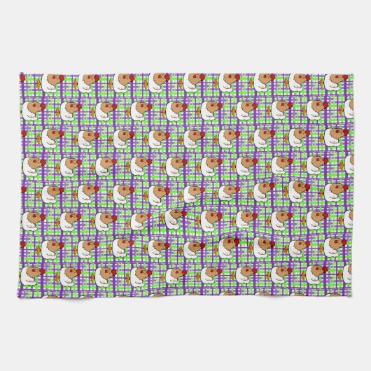 Chickens Pset Kitchen Hand Towel Theedoek (Horizontaal)
