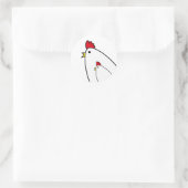 Chickens Ronde Sticker (Tas)
