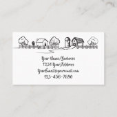 Chickens Rooster en Hen Charming Country Boerderij Visitekaartje (Achterkant)