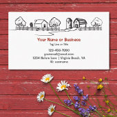 Chickens Rooster en Hen Charming Country Boerderij Visitekaartje