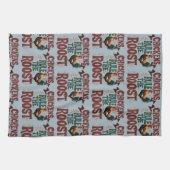 Chickens Rule the Roost Rustic Farm Illustration Theedoek (Horizontaal)