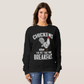 Chickens The Pet That Poops Breakfast Farmer Trui (Voorkant volledig)