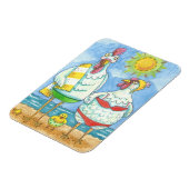 CHICKENS VAN HET ZEE, FUNNY CARTOON MAGNET Rect. Magneet (Linkerzijde)