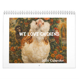 Chickens Wall Calendar Modern Norman Rockwell Kalender