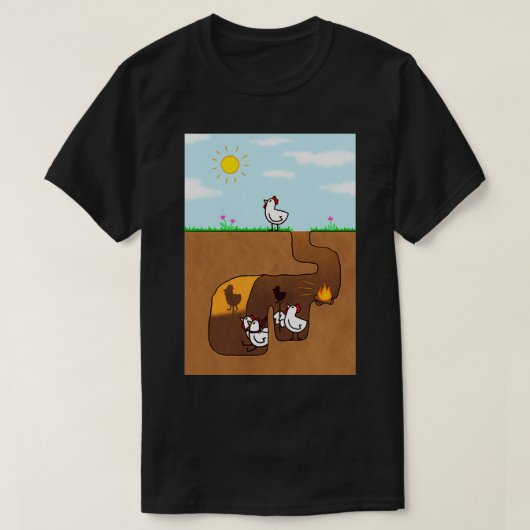 Chickenx27s Allegory of the Cave Revamped T-shirt (Design voorkant)