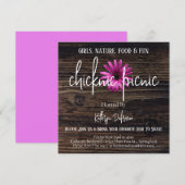 Chicknic Picnic Uitnodiging (Voorkant / Achterkant)