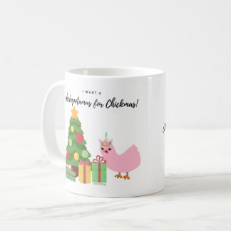 Chickopotamus voor kerst koffiemok