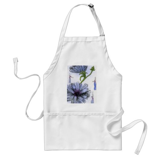 "Chickory" Floral Apron Standaard Schort (Voorkant)