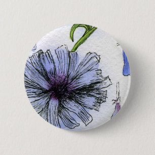 "Chickory" Floral Button