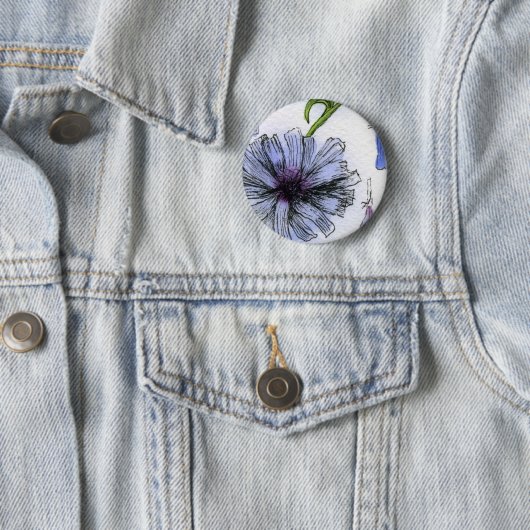 "Chickory" Floral Button (In situ)