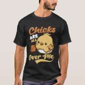 Chicks All Over Me Basketball Easter T-shirt (Voorkant)