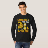 Chicks Are All Over Me  Easter Day Kids Boys T-shirt (Voorkant volledig)