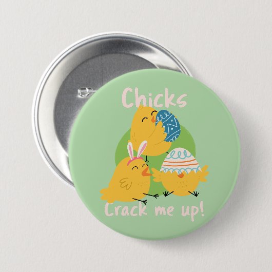 Chick's Crack Me Up! paase Button (Voorkant /achterkant)