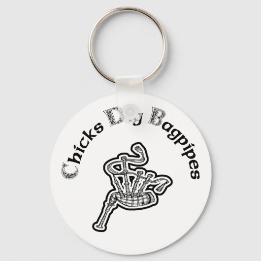 Chicks Dig Bagpipes Sleutelhanger (Voorkant)