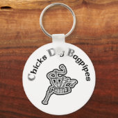 Chicks Dig Bagpipes Sleutelhanger (Voorkant)