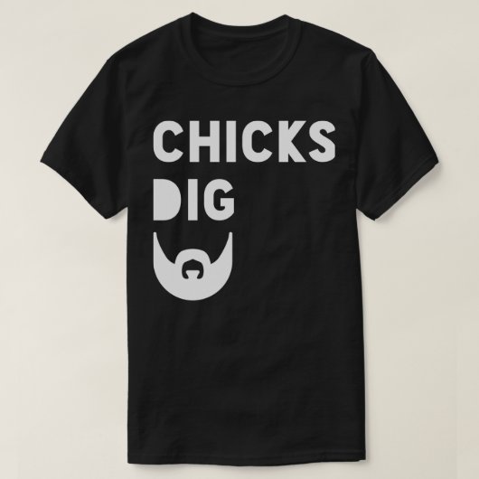 Chicks Dig Beards T-shirt (Design voorkant)