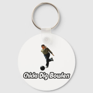 Chicks Dig Bowlers Sleutelhanger