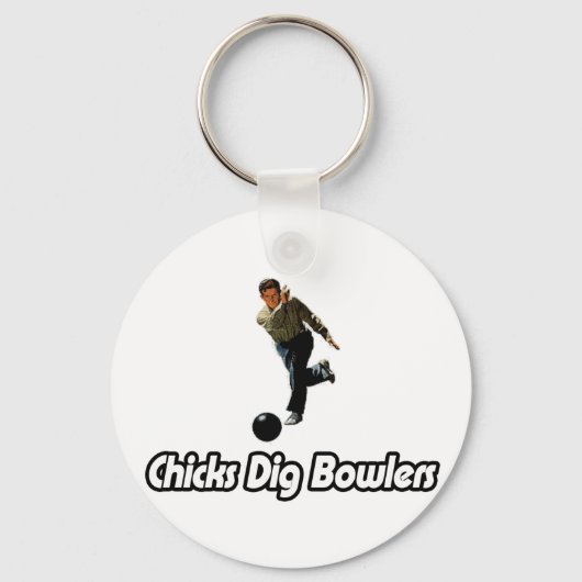 Chicks Dig Bowlers Sleutelhanger (Voorkant)
