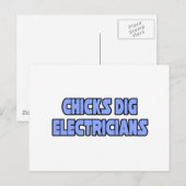 Chicks Dig Electricians Briefkaart (Voorkant / Achterkant)