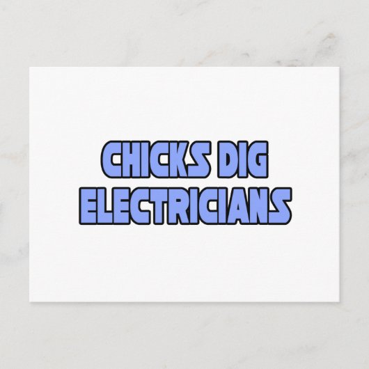 Chicks Dig Electricians Briefkaart (Voorkant)