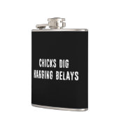 Chicks Dig Hanging Belays Rock climate Heupfles (Links)