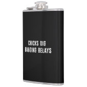 Chicks Dig Hanging Belays Rock climate Heupfles (Links)