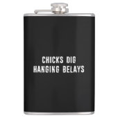 Chicks Dig Hanging Belays Rock climate Heupfles (Voorkant)