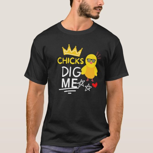 CHICKS DIG ME.BABY BIRD Premium T-shirt (Voorkant)