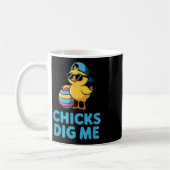 Chicks Dig Me Boys Funny Happy Easter Chicks Dig M Koffiemok (Links)