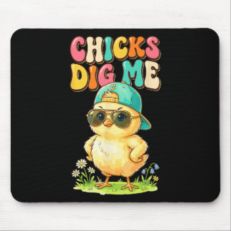 Chicks Dig Me Funny By Chick Sungles Retro Cute  Muismat