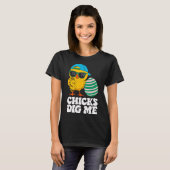 Chicks Dig Me Funny Happy Easter Sunday Outfit Wom T-shirt (Voorkant volledig)