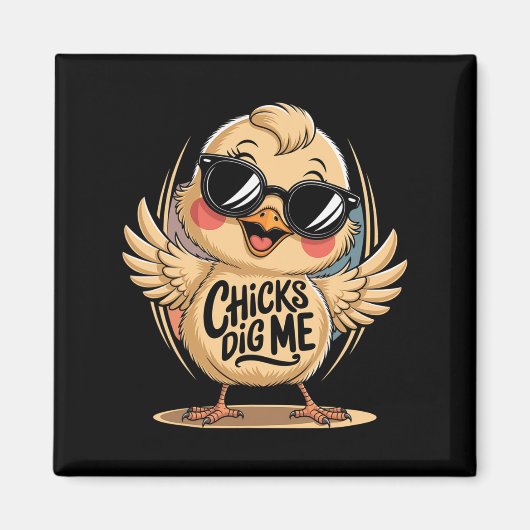 Chicks Dig Me Paasdag voor mannen Jongens Happy Ea Magneet (Voorkant)