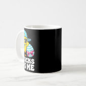 Chicks Dig Me Paaspeuter Boys Mannen Happy Easter Koffiemok (Voorkant links)