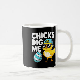 Chicks Dig Me Paaspeuter Boys Mannen Happy Easter Koffiemok