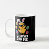 Chicks Dig Me Paaspeuter Boys Mannen Happy Easter Koffiemok (Links)