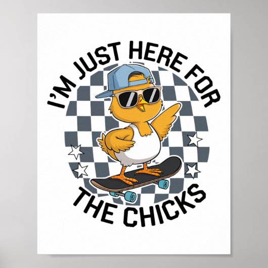 Chicks Dig Me Paaspeuter Boys Mannen Happy Easter Poster (Voorkant)