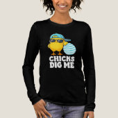 Chicks Dig Me Paaspeuter Boys Mannen Happy Easter Tri-Blend Shirt (Voorkant)