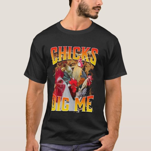 Chicks Dig Me Pasen Shirt 90s Vintage Paasdag (Voorkant)