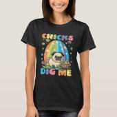 Chicks Dig Me Pug Christian Easter T-shirt (Voorkant)