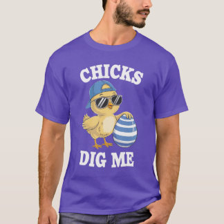 Chicks Dig Me Speelse Retro Graphic T-shirt voor d