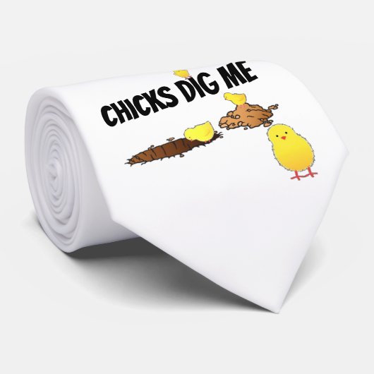 CHICKS DIG ME STROPDAS (Opgerold)